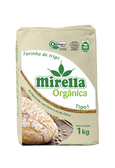 Farinha De Trigo Mirella OrgÂnica Tipo 1 1kg Ocrim