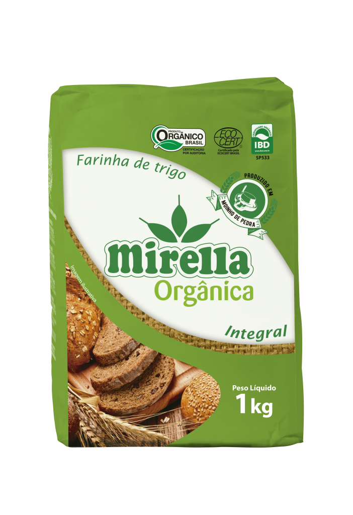 Farinha De Trigo Mirella OrgÂnica Integral 1 Kg Ocrim