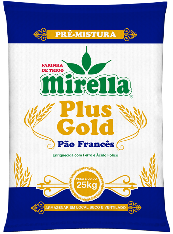 Farinha De Trigo Mirella PrÉ Mistura Plus Gold PÃo FrancÊs 25kg Ocrim