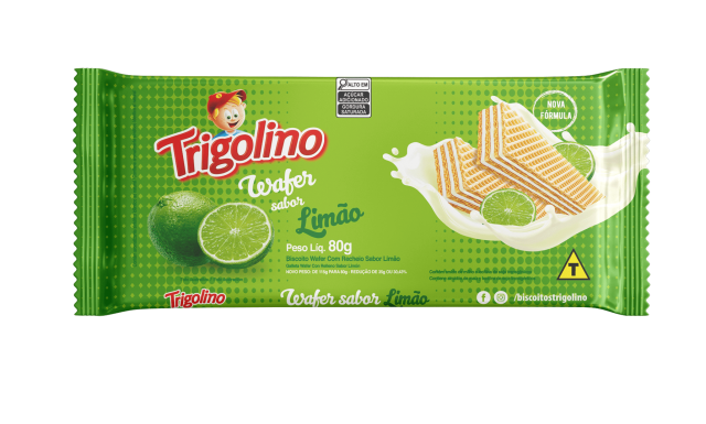 BISCOITO TRIGOLINO WAFER LIMÃO 80G