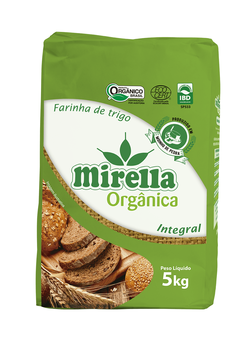Farinha De Trigo Mirella OrgÂnica Integral 5 Kg Ocrim