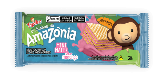 BICHINHOS DA AMAZÔNIA MINI WAFER MORANGO 30G